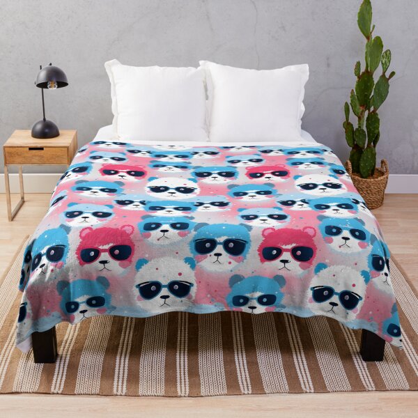 Item preview, Blue and Pink Cute Panda Composite Overlay Pattern #1 designed and sold by ARTficiallyAnon.
