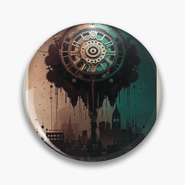 Artikelvorschau, Steampunk-Stadtbild - Aufkleber- und T-Shirt-Design entworfen und verkauft von MindAsylum.
