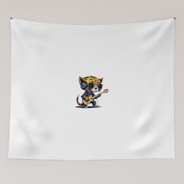 Item preview, A clipart of a cute little tiger wearing glasses and playing violin.  designed and sold by Vegasstickers.