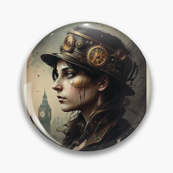Item preview, Steampunk Portrait #12 - Sticker and T-Shirt Design designed and sold by MindAsylum.