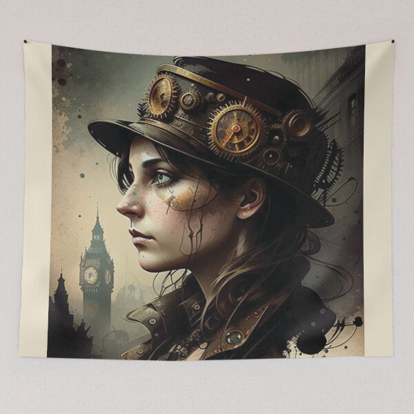 Item preview, Steampunk Portrait #12 - Sticker and T-Shirt Design designed and sold by MindAsylum.