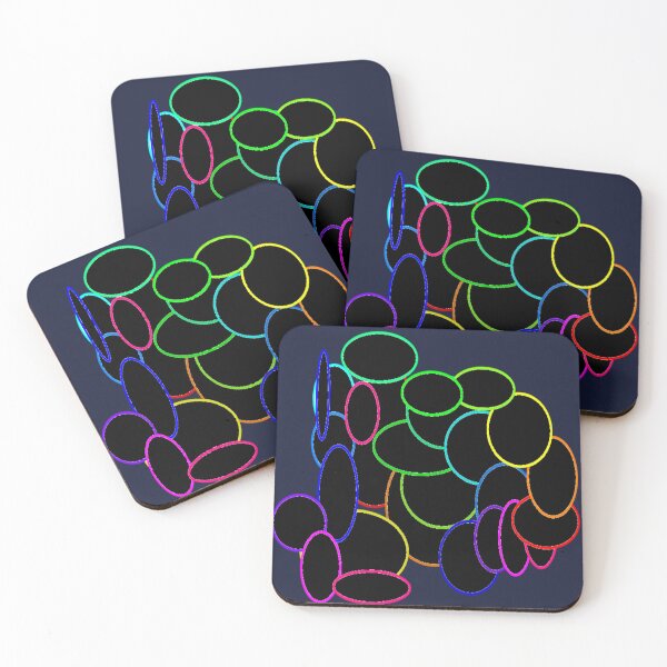 Item preview, Black and Multicolor Ellipses Abstract designed and sold by DianeBP.