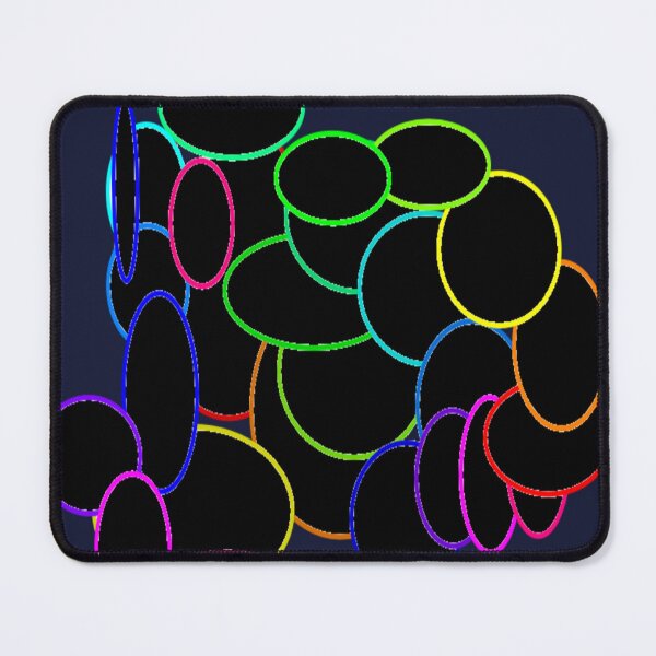Item preview, Black and Multicolor Ellipses Abstract designed and sold by DianeBP.