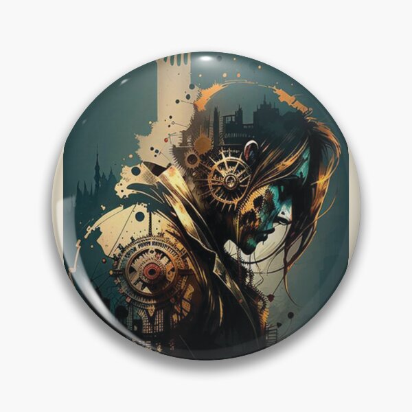 Item preview, Steampunk Portrait #14 - Sticker and T-Shirt Design designed and sold by MindAsylum.