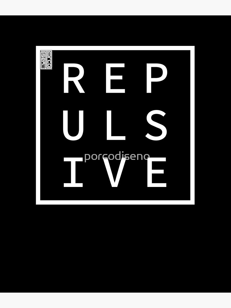 "REPULSIVE Define Me Word Simple Classic Square Box" Art Print by