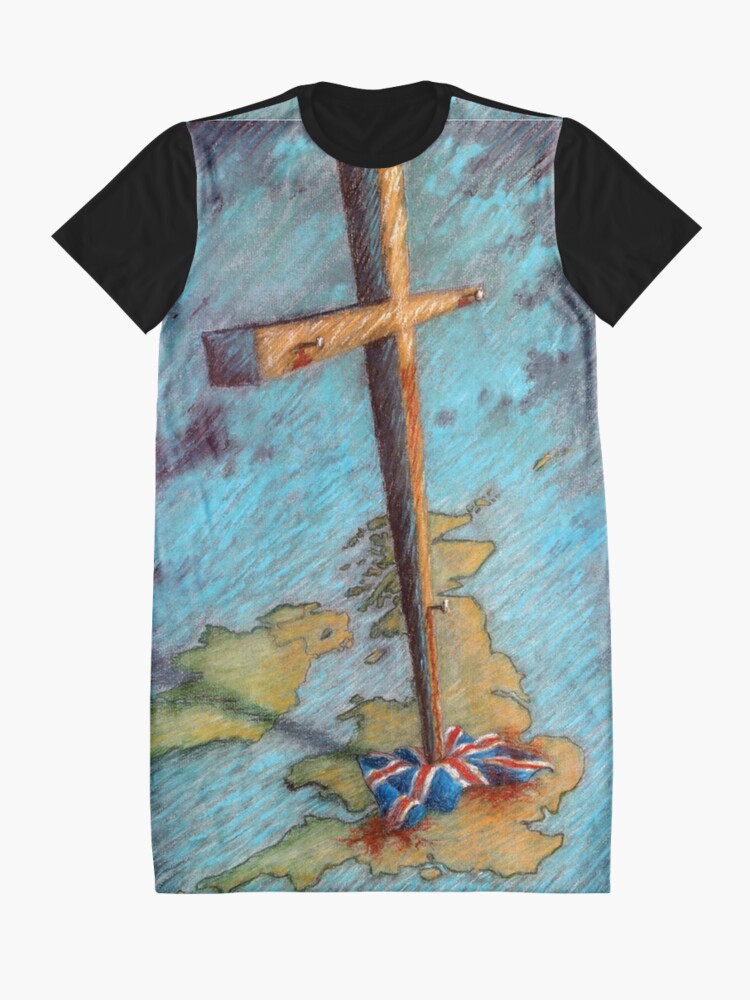 Alternate view of The Cross and the Union Jack Graphic T-Shirt Dress