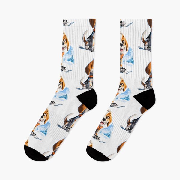 Item preview, Beagle on Skis: Winter Wonderland Tee designed and sold by Moisky Art.