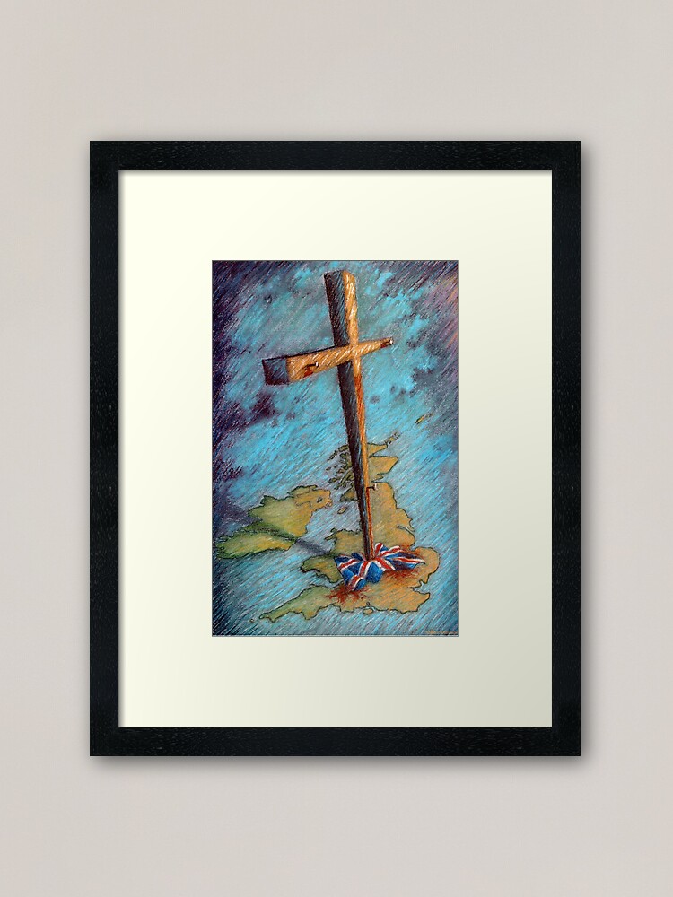 Alternate view of The Cross and the Union Jack Framed Art Print