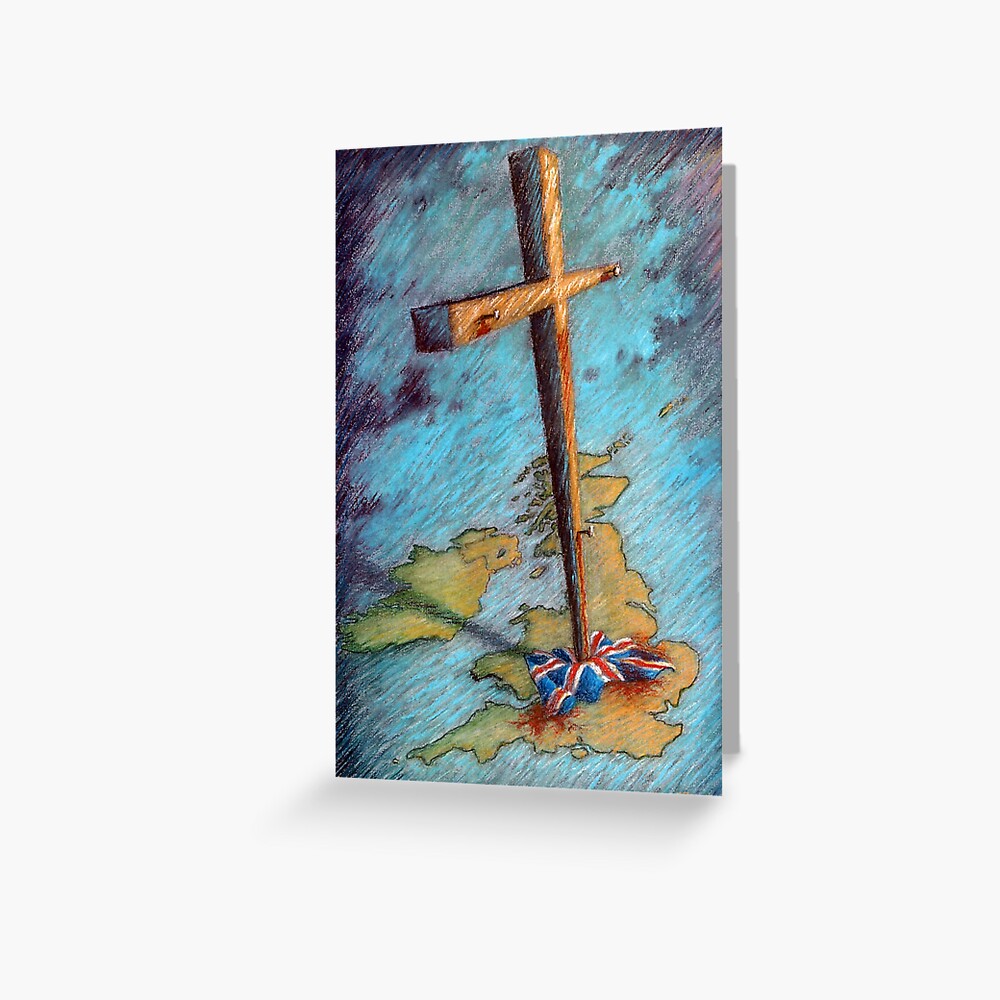 The Cross and the Union Jack Greeting Card