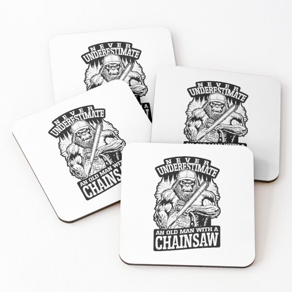 Item preview, Never Underestimate An Old Man With A Chainsaw Funny Bigfoot designed and sold by GrandeDuc.
