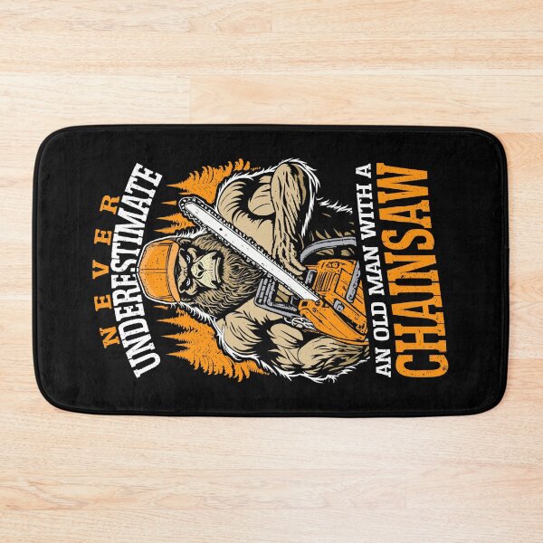Item preview, Never Underestimate An Old Man With A Chainsaw Funny Bigfoot designed and sold by GrandeDuc.
