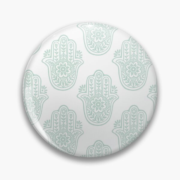 Item preview, Hamsa Flora - Snow + Mint designed and sold by Irene Estelle.