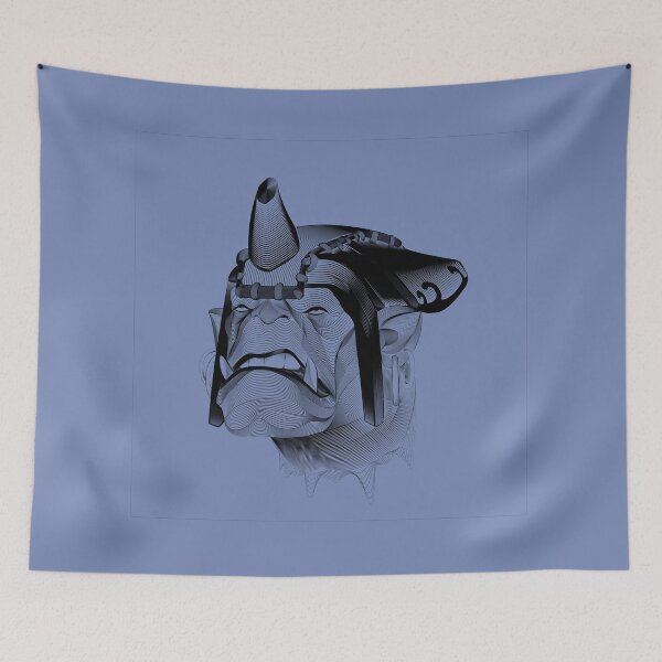 Item preview, Alchemist Linocut in blue designed and sold by Linographer.