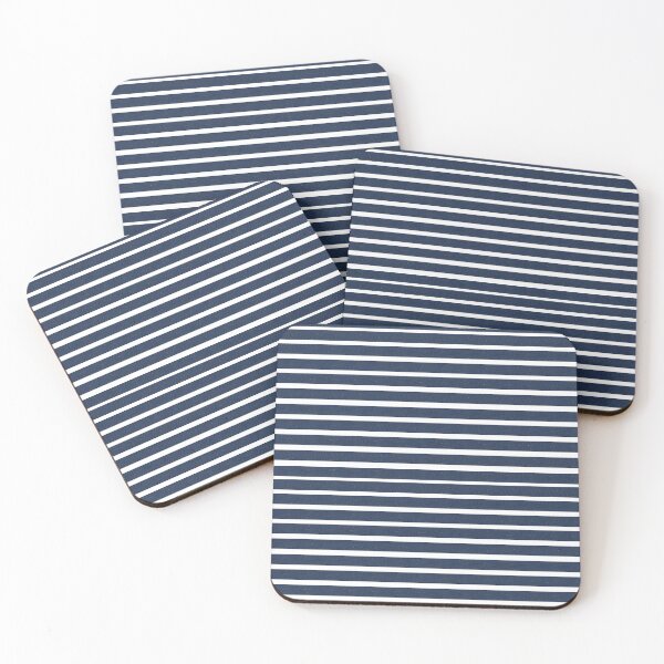 Item preview, Navy Blue White Stripe Beach House designed and sold by Nisha Prabhu.