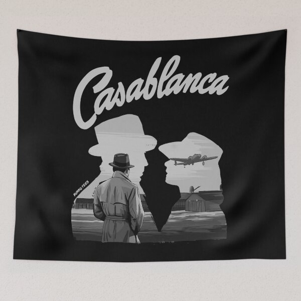 Item preview, Cásáblàncá Illustration with title by burro designed and sold by AugustAgeless.