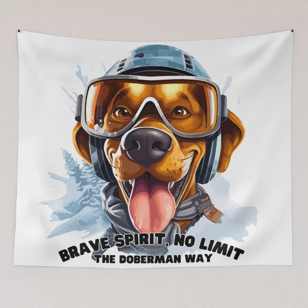 Item preview, Doberman's Winter Dash: Ski Slope Champion Tee designed and sold by Moisky Art.