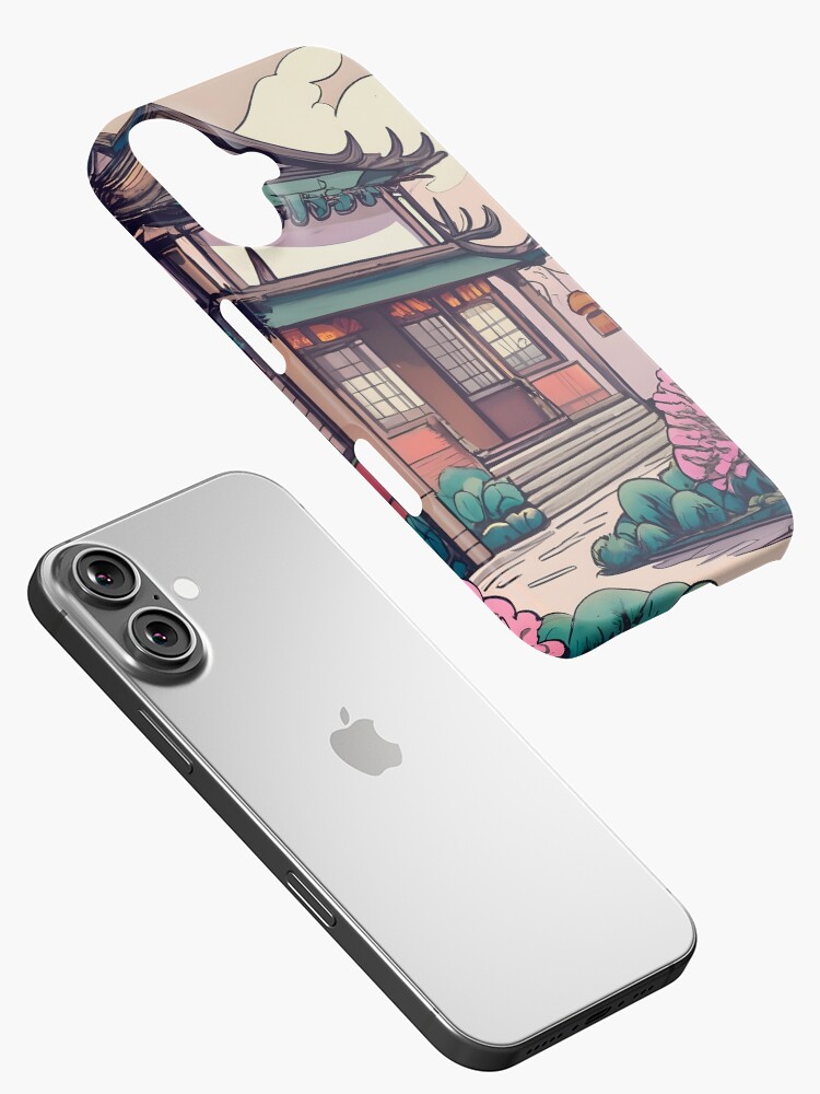 Thumbnail 2 of 4, iPhone Case, Old Traditional Chinese house Siheyuan Drawing designed and sold by Patricks-Art.
