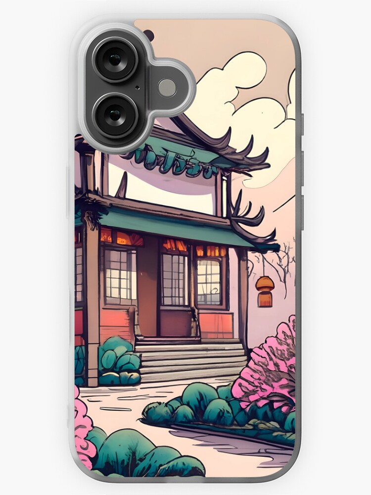 Thumbnail 1 of 5, iPhone Case, Old Traditional Chinese house Siheyuan Drawing designed and sold by Patricks-Art.
