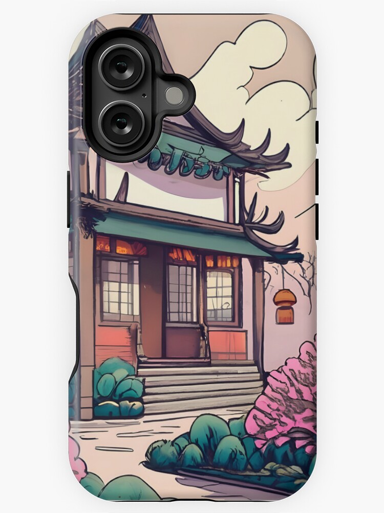 Thumbnail 1 of 4, iPhone Case, Old Traditional Chinese house Siheyuan Drawing designed and sold by Patricks-Art.