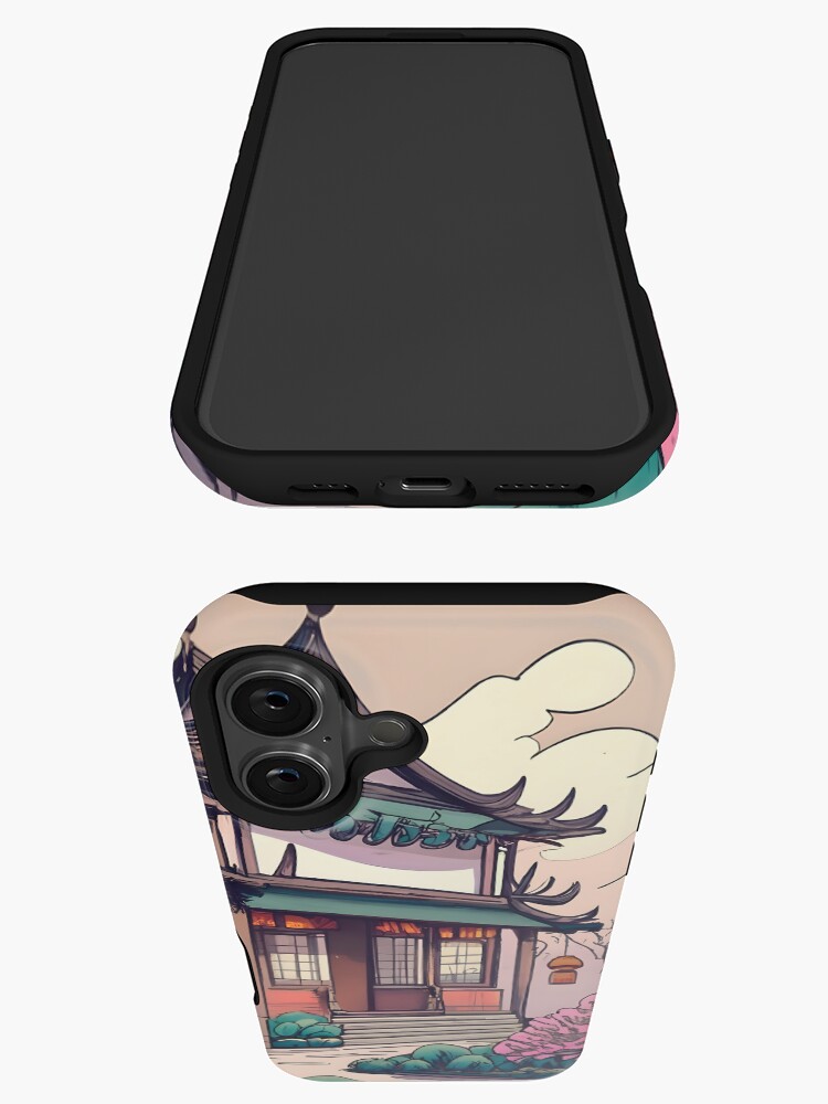 Thumbnail 3 of 4, iPhone Case, Old Traditional Chinese house Siheyuan Drawing designed and sold by Patricks-Art.