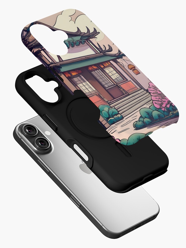 Thumbnail 2 of 4, iPhone Case, Old Traditional Chinese house Siheyuan Drawing designed and sold by Patricks-Art.