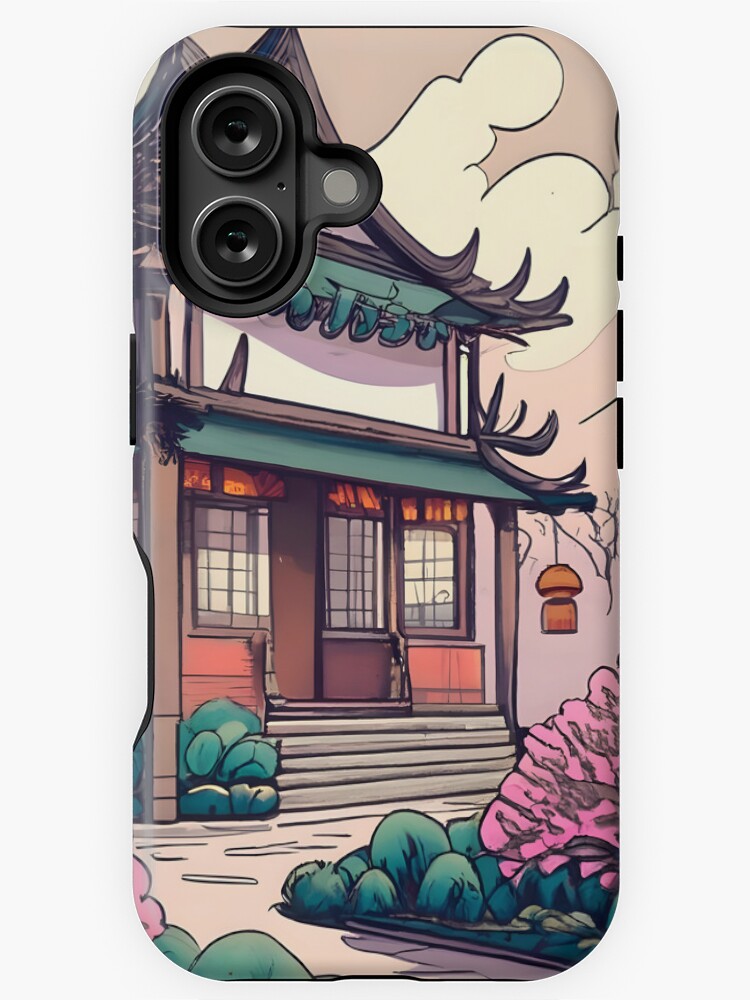 Thumbnail 1 of 4, iPhone Case, Old Traditional Chinese house Siheyuan Drawing designed and sold by Patricks-Art.