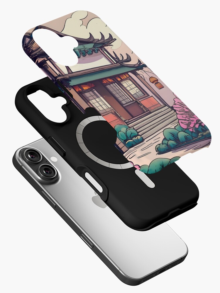 Thumbnail 2 of 4, iPhone Case, Old Traditional Chinese house Siheyuan Drawing designed and sold by Patricks-Art.