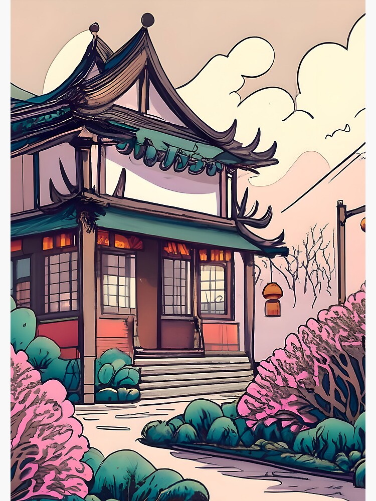 Thumbnail 3 of 3, Journal, Old Traditional Chinese house Siheyuan Drawing designed and sold by Patricks-Art.