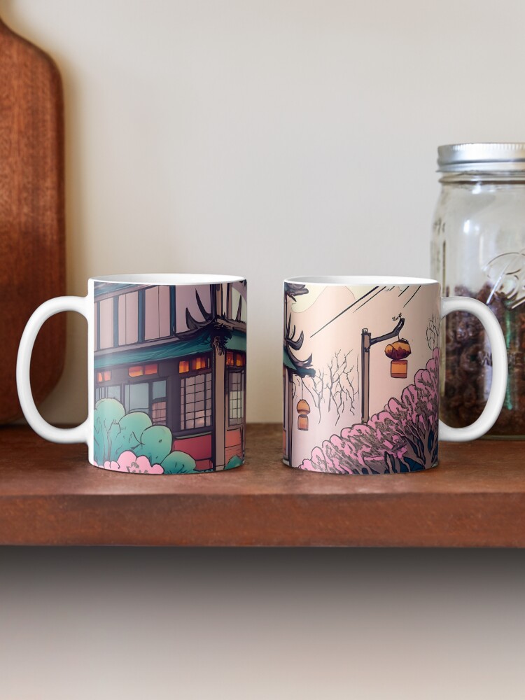 Thumbnail 2 of 6, Coffee Mug, Old Traditional Chinese house Siheyuan Drawing designed and sold by Patricks-Art.