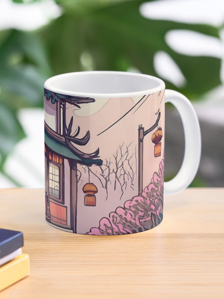 Thumbnail 1 of 6, Coffee Mug, Old Traditional Chinese house Siheyuan Drawing designed and sold by Patricks-Art.
