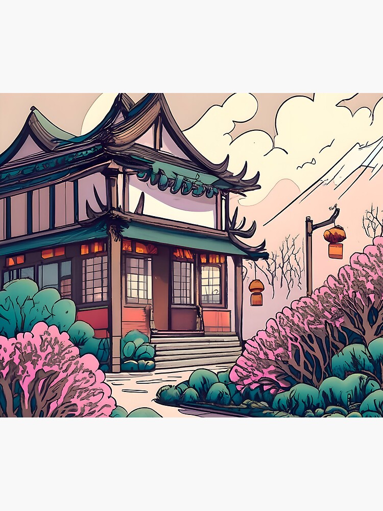 Thumbnail 5 of 5, Mouse Pad, Old Traditional Chinese house Siheyuan Drawing designed and sold by Patricks-Art.