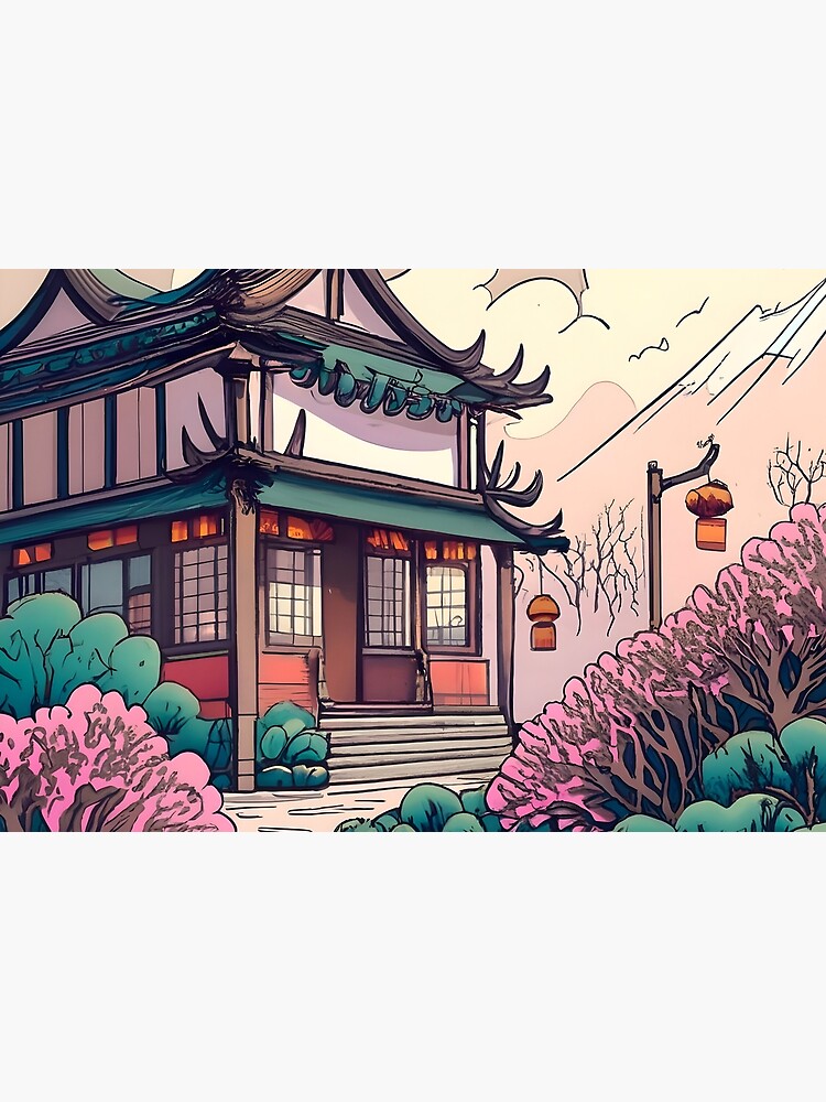 Thumbnail 3 of 3, Journal, Old Traditional Chinese house Siheyuan Drawing designed and sold by Patricks-Art.