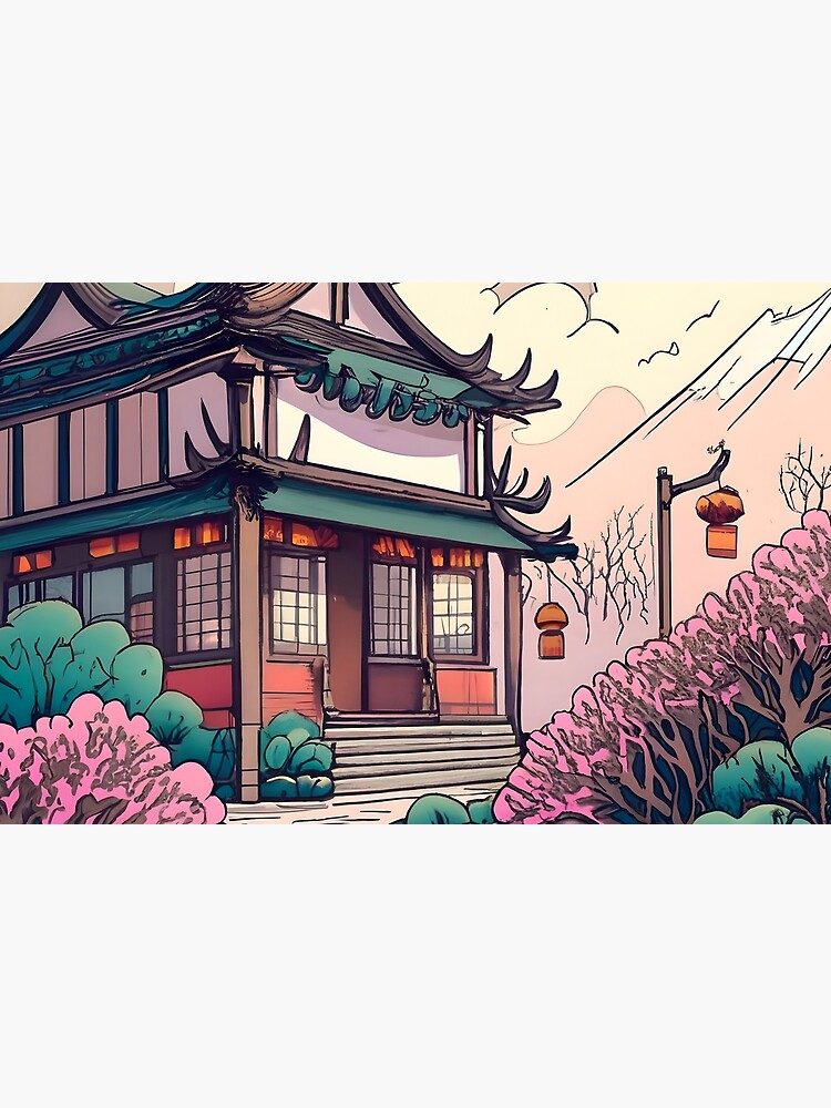 Thumbnail 4 of 4, Zipper Pouch, Old Traditional Chinese house Siheyuan Drawing designed and sold by Patricks-Art.