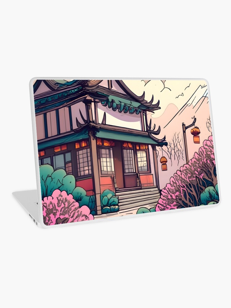 Thumbnail 1 of 2, Laptop Skin, Old Traditional Chinese house Siheyuan Drawing designed and sold by Patricks-Art.