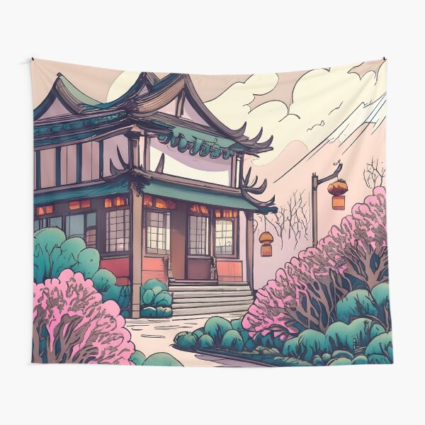 Item preview, Old Traditional Chinese house Siheyuan Drawing designed and sold by Patricks-Art.
