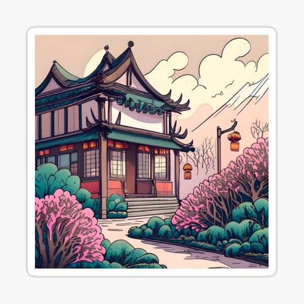 Item preview, Old Traditional Chinese house Siheyuan Drawing designed and sold by Patricks-Art.