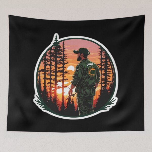 Item preview, Calm Forester Looking At Coniferous Sunset  designed and sold by Ridiculam Toga.