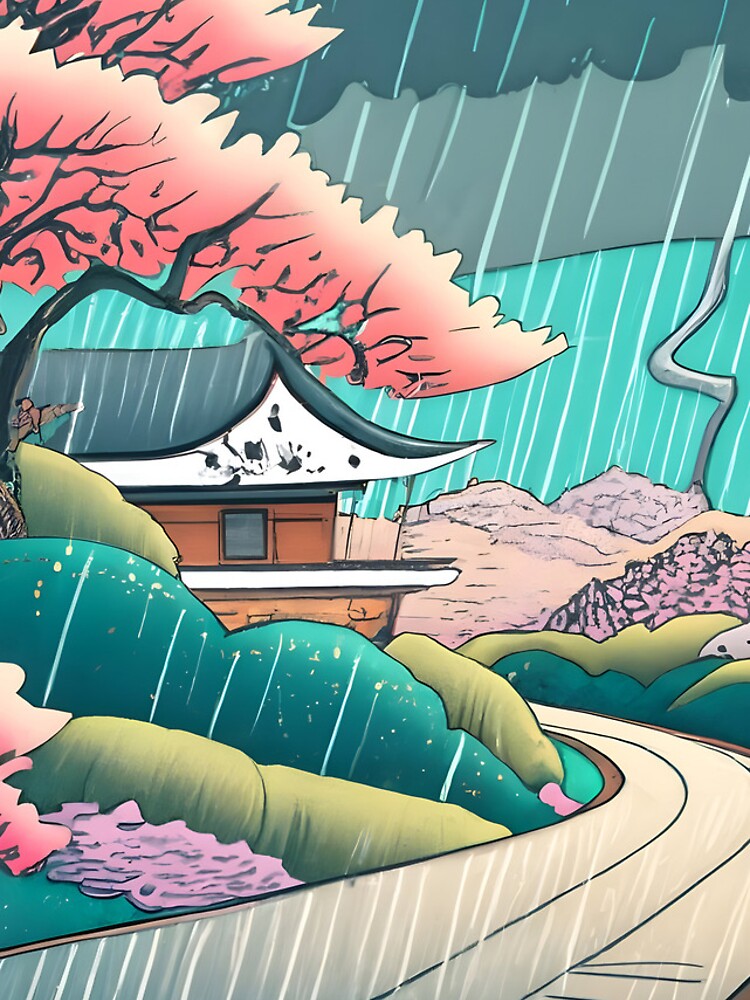 Thumbnail 4 of 4, iPhone Case, Old abandoned Traditional Japanese house Minka Drawing designed and sold by Patricks-Art.