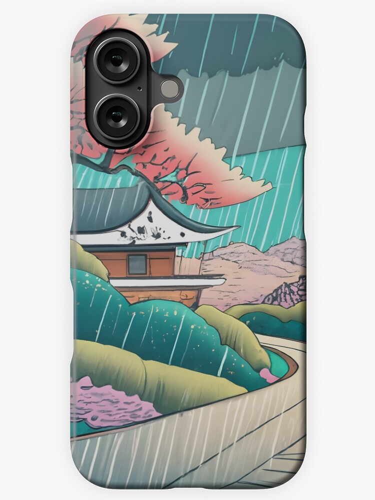 Thumbnail 1 of 4, iPhone Case, Old abandoned Traditional Japanese house Minka Drawing designed and sold by Patricks-Art.