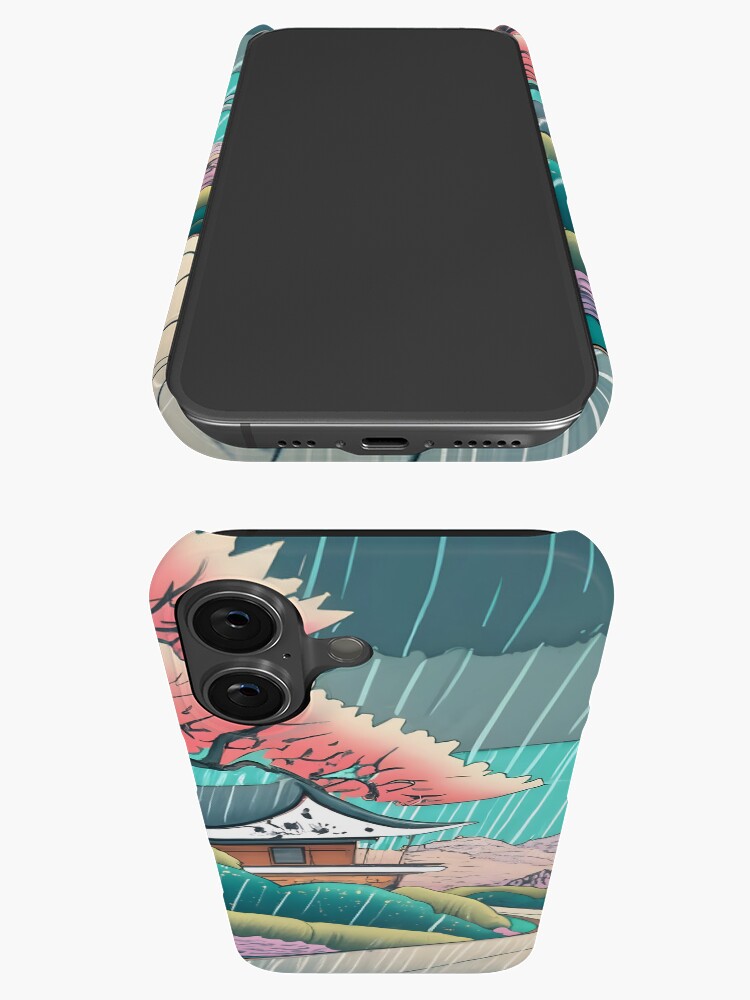 Thumbnail 3 of 4, iPhone Case, Old abandoned Traditional Japanese house Minka Drawing designed and sold by Patricks-Art.