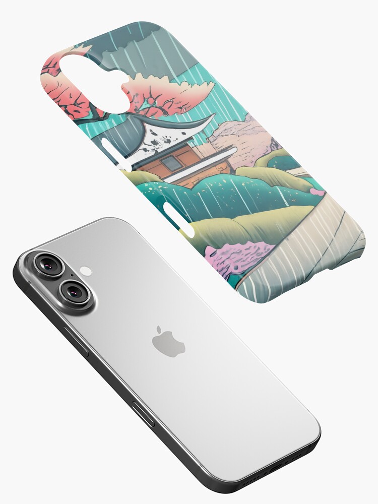 Thumbnail 2 of 4, iPhone Case, Old abandoned Traditional Japanese house Minka Drawing designed and sold by Patricks-Art.