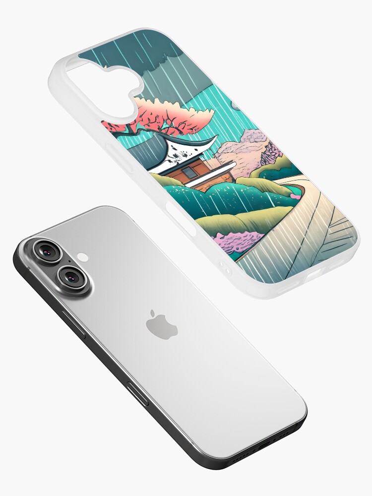 Thumbnail 2 of 5, iPhone Case, Old abandoned Traditional Japanese house Minka Drawing designed and sold by Patricks-Art.