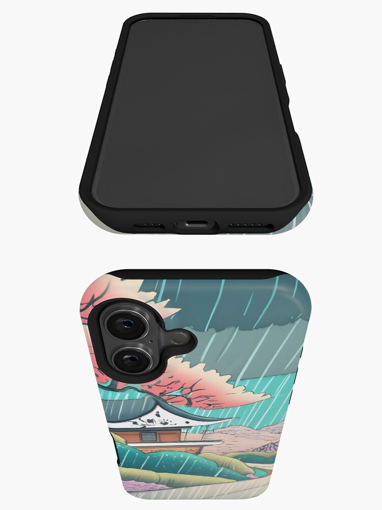 Thumbnail 3 of 4, iPhone Case, Old abandoned Traditional Japanese house Minka Drawing designed and sold by Patricks-Art.