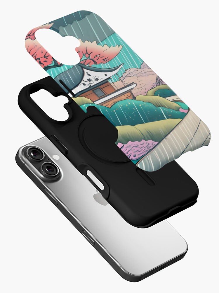 Thumbnail 2 of 4, iPhone Case, Old abandoned Traditional Japanese house Minka Drawing designed and sold by Patricks-Art.