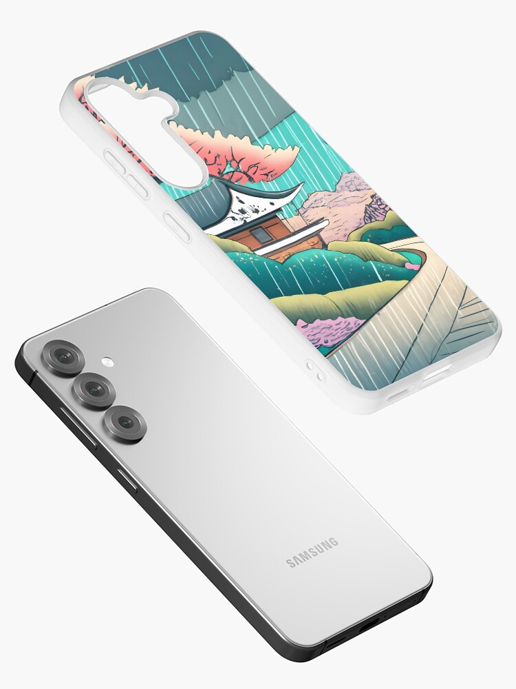 Thumbnail 2 of 4, Samsung Galaxy Phone Case, Old abandoned Traditional Japanese house Minka Drawing designed and sold by Patricks-Art.