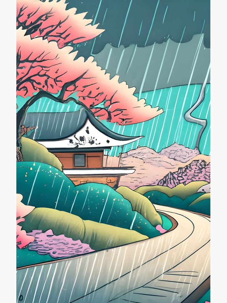 Thumbnail 4 of 4, Samsung Galaxy Phone Case, Old abandoned Traditional Japanese house Minka Drawing designed and sold by Patricks-Art.