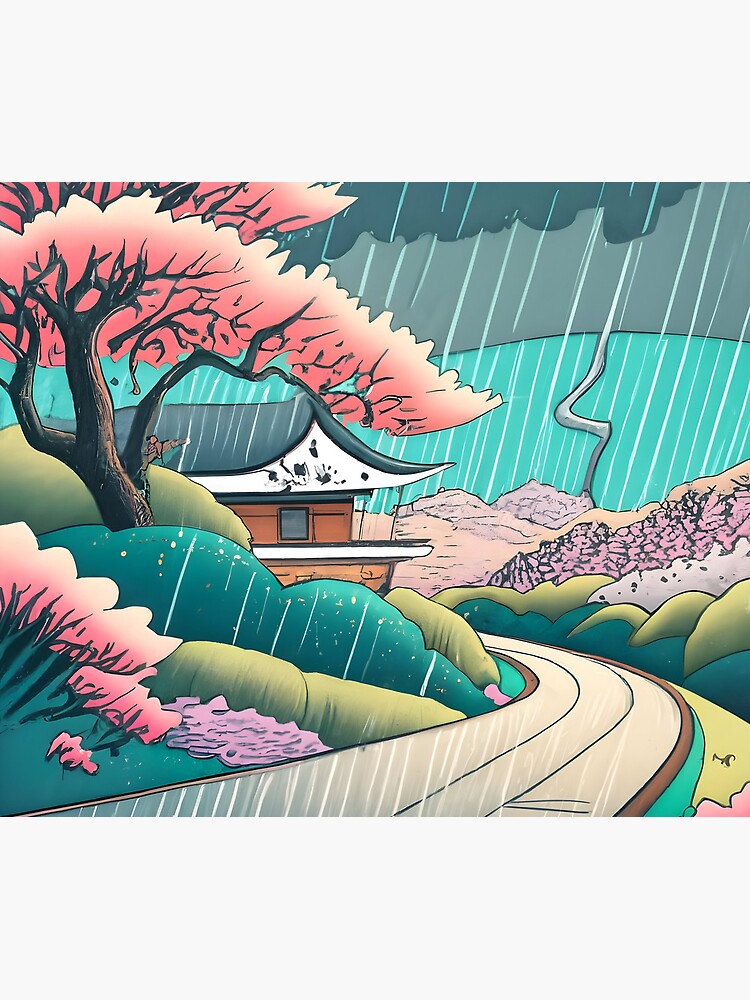Thumbnail 5 of 5, Mouse Pad, Old abandoned Traditional Japanese house Minka Drawing designed and sold by Patricks-Art.