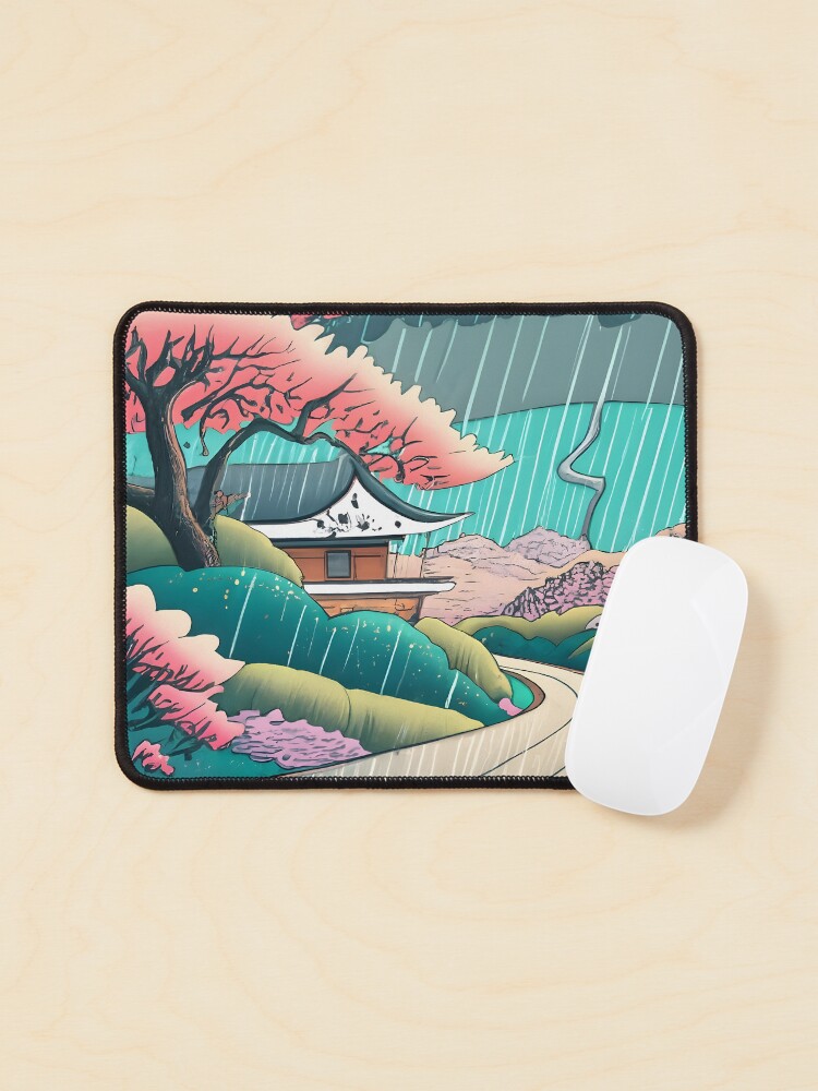 Thumbnail 1 of 5, Mouse Pad, Old abandoned Traditional Japanese house Minka Drawing designed and sold by Patricks-Art.