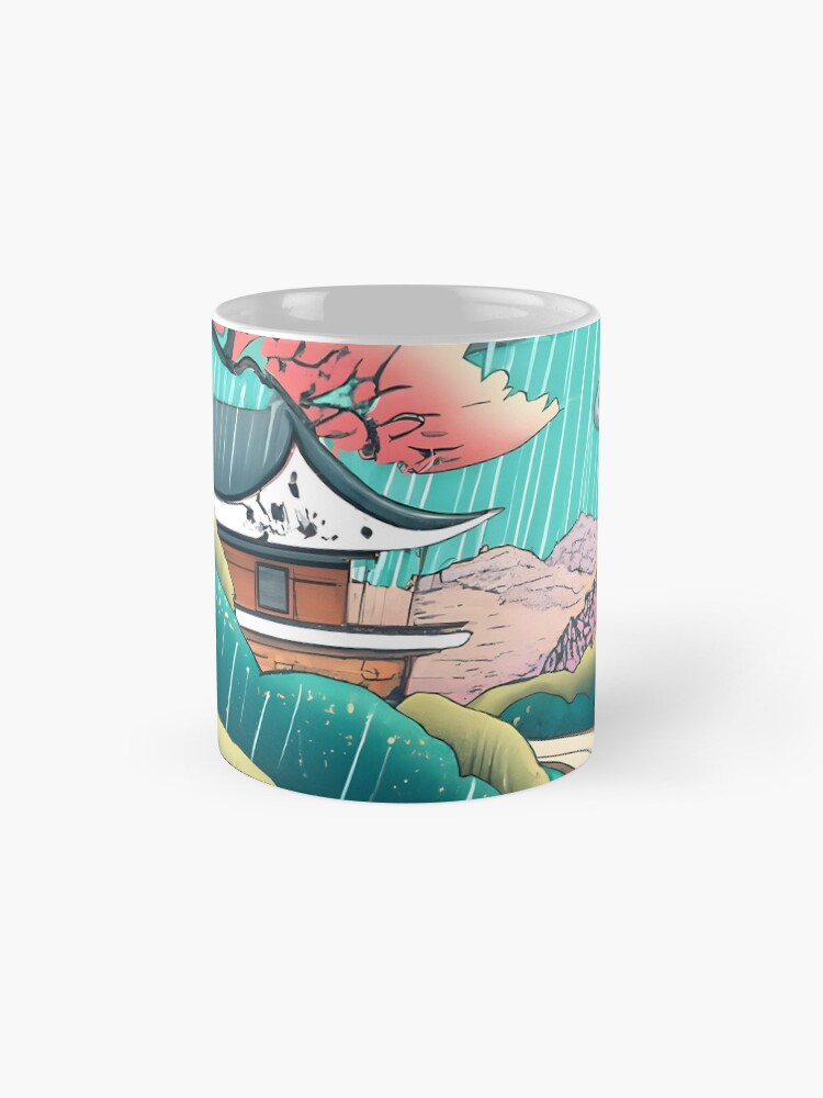 Thumbnail 4 of 6, Coffee Mug, Old abandoned Traditional Japanese house Minka Drawing designed and sold by Patricks-Art.