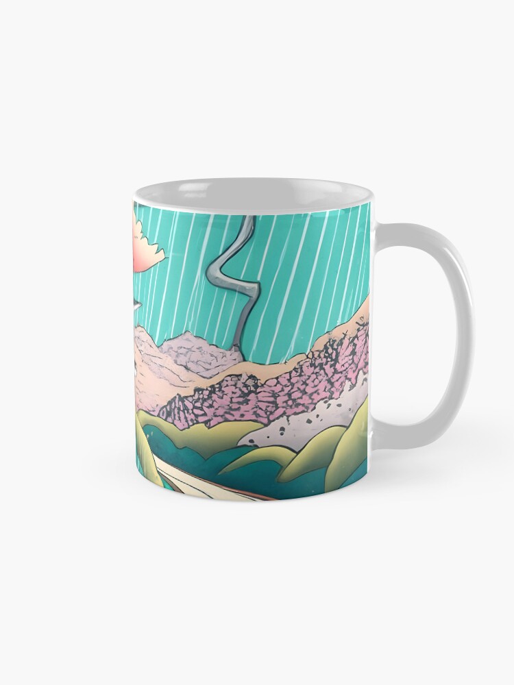 Thumbnail 5 of 6, Coffee Mug, Old abandoned Traditional Japanese house Minka Drawing designed and sold by Patricks-Art.